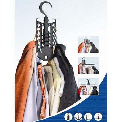 Gantungan Baju Isi Banyak Serbaguna | Multi Hanger Lipat Portabel | Hanger Gantungan Jilbab | Hanger