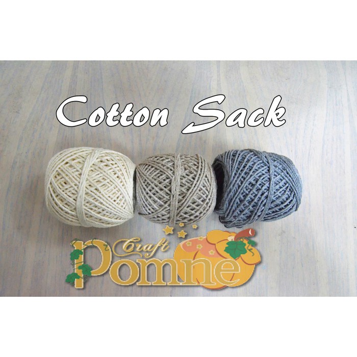 LIMITED!! BENANG RAJUT COTTON SACK / Katun Karung - Crochet Yarn - Benang Rajut Tas, Dompet, Keranjang +-100gram