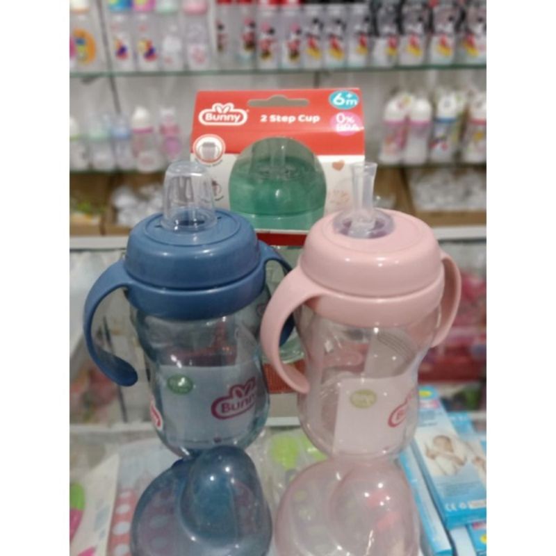 Botol Susu 2 Fungsi Bunny Duckbil +Straw Drink +Pegangan250Ml