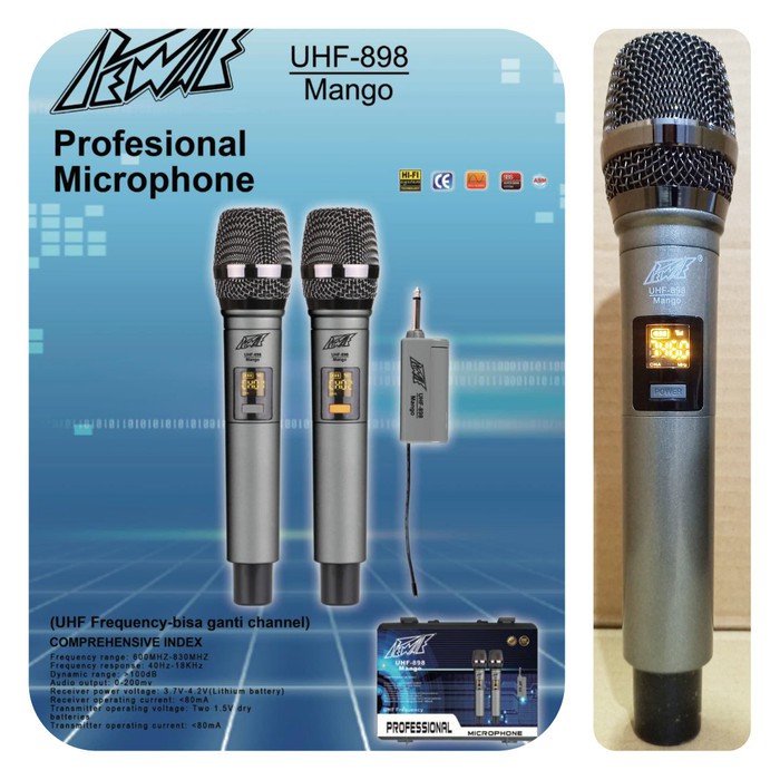 PEWIE UHF-898 MANGO MIC WIRELESS HANDHELD