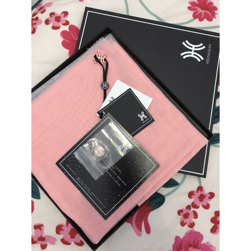 new hidahasan scarf plain peach bud