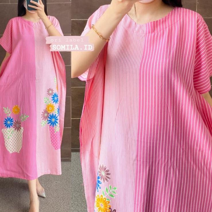 (HARGA BERSAHABAT) LD 140 EXTRA JUMBO GROSIR DASTER SOMILA.ID TERBARU LOWO KAFTAN BU TEJO SAKURA