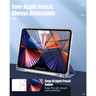 Three Fold TPU Case for Apple iPad Air 4/3 with Pencil