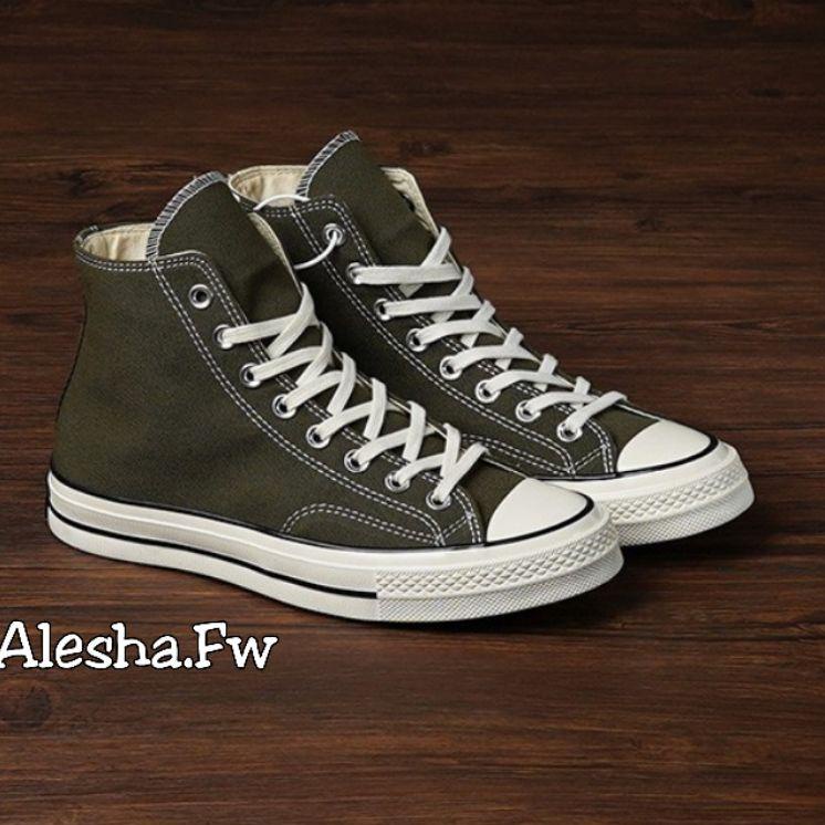 Langsung Beliii.. Sepatu Converse 70s HI Hijau Army / Converse 70's Hight Green  / Converse 70s Oliv