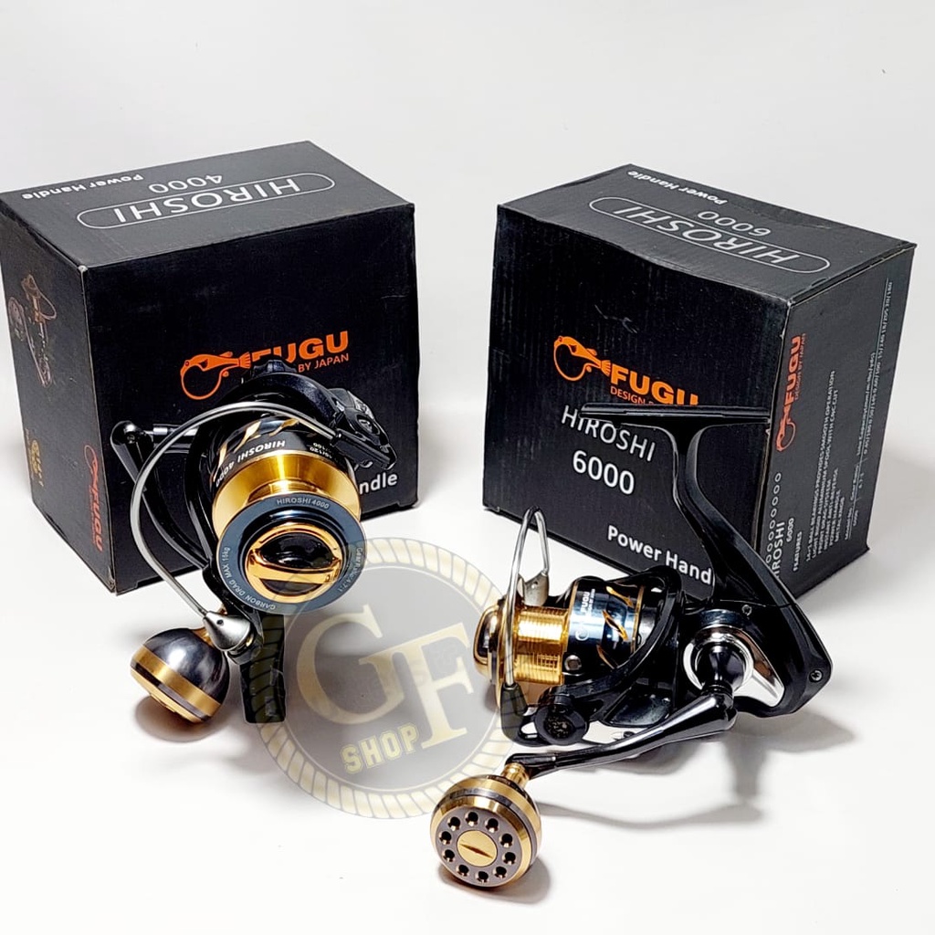 REEL SPINNING FUGU HIROSHI 4000 - 6000 POWER HANDLE / 14+1 BALL BEARINGS