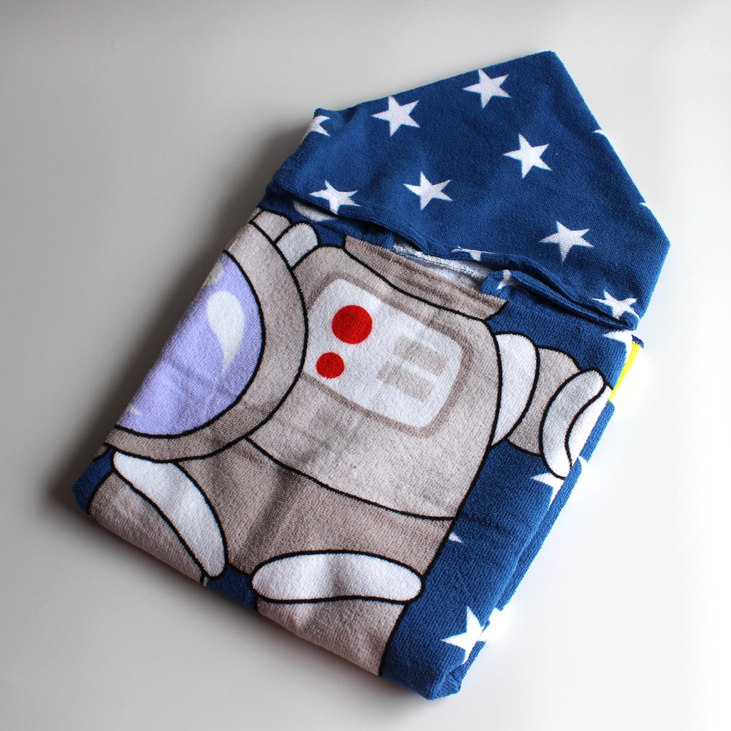 Handuk anak murah Handuk ponco anak spaceman Poncho anak lucu Handuk hoodie anak bahan tebal import