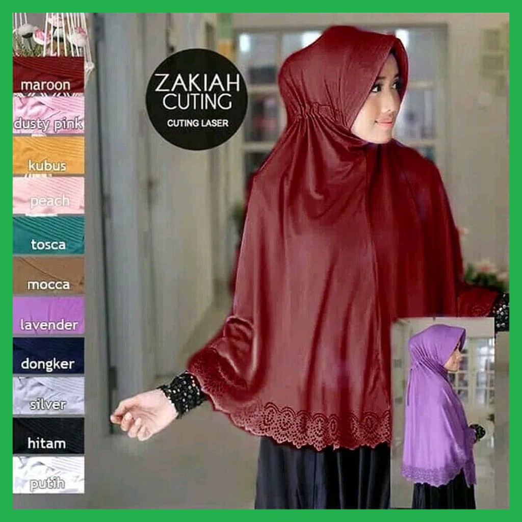 Zakiah Serut ✅ Khimar Bergo Zakiyah Jilbab Hijab Syari / Hijab Bergo Pet Jakiah Jersey Instan Hitam