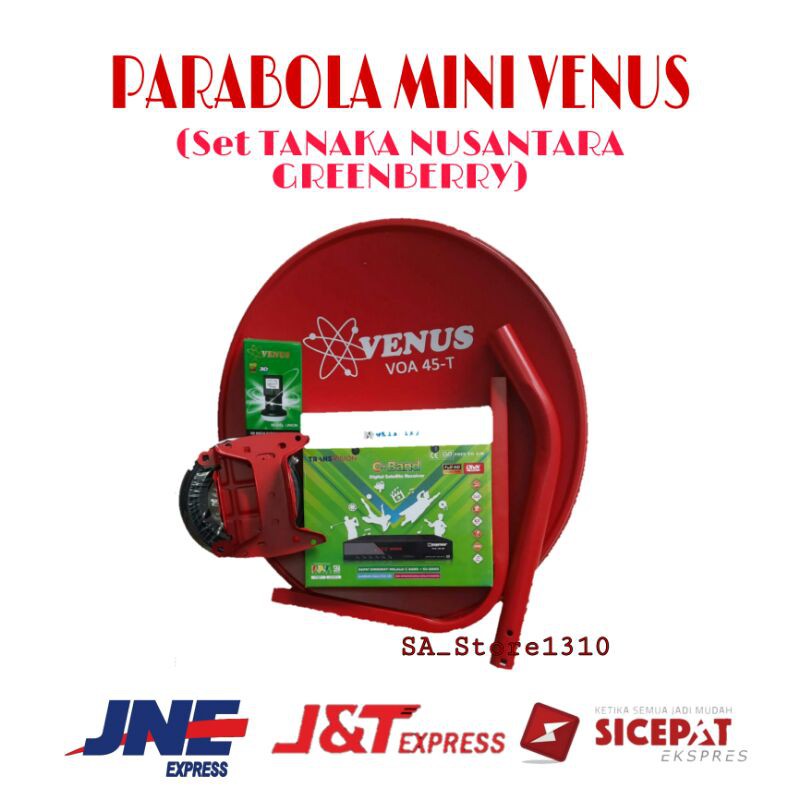 Parabola Venus Mini & Receiver Tanaka Nusantara Greenberry