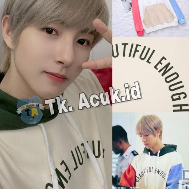 ⅍ BEAUTIFUL ENOUGH COLOR BLOK HOODIE NCT RENJUN ✲