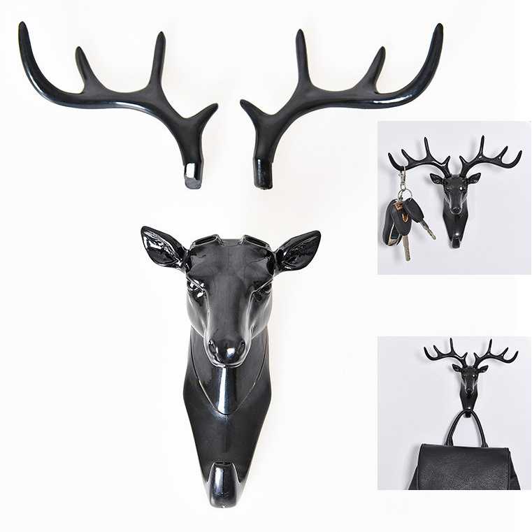 Gantungan Dinding Multifungsi 3 Dimensi Model Kepala Rusa Antlers Head || Perlengkapan Rumah Dekorasi Pajangan Dinding Barang Unik Murah Lucu - YQX003-2018