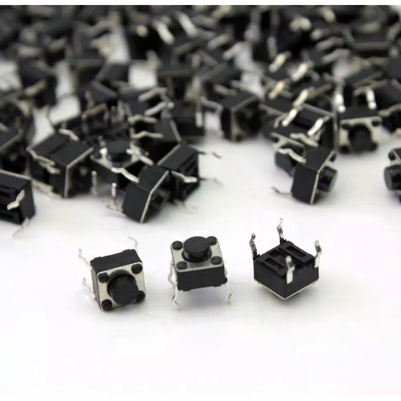 25pcs 50pcs 100pcs Tombol Tekan Taktil Tact Switch 6X6X5mm 4-pin