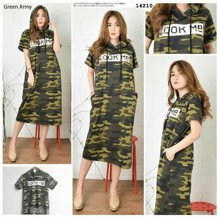 Lucu Dress Kaos Army Import Bergaransi