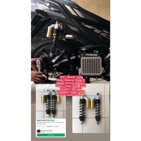 ShockBreaker Shock Shok Belakang Aerox Type R Tabung Original KYB 1 SET