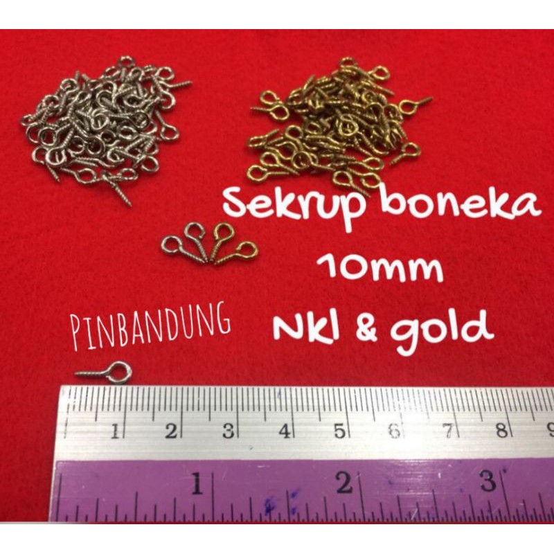 skrup ring gantungan 20mm/skrup ring 14mm/ skrup ring kecil 10mm/ skrup paku kecil/skrup boneka