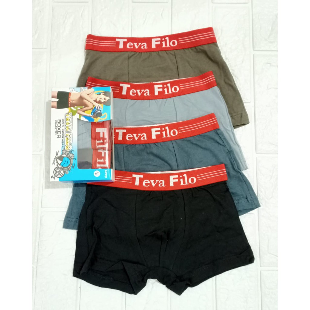 BOXER ANAK LAKI LAKI || BOXER TEVA FILO || 1 KOTAK ISI 3 PCS