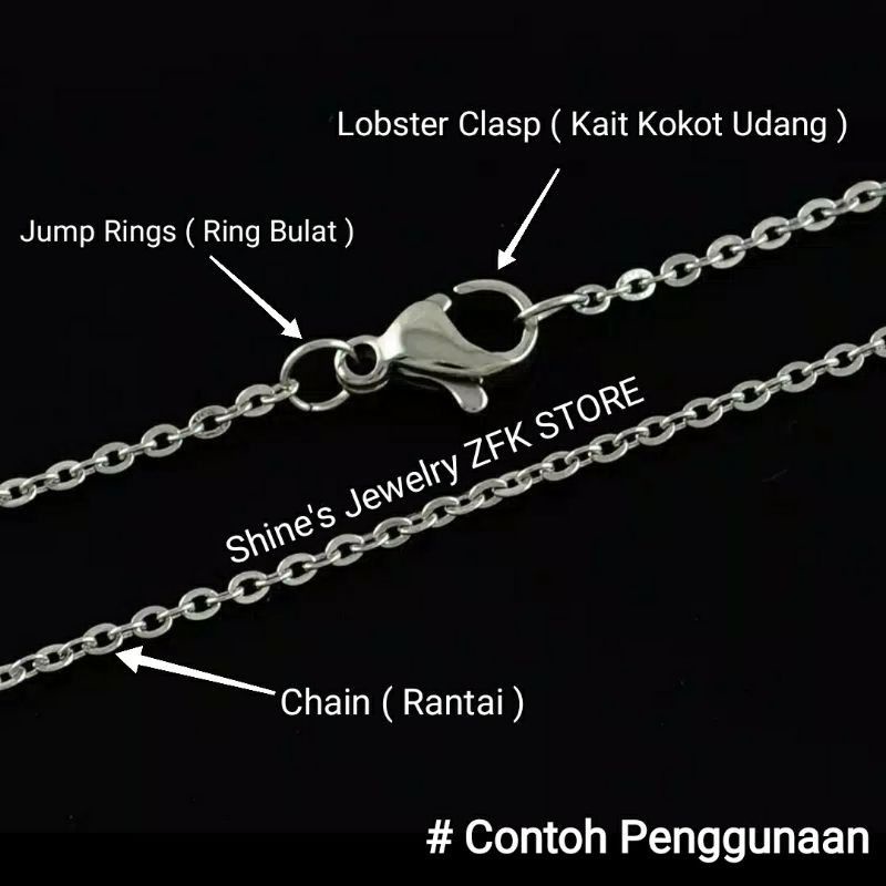 Kokot Udang Atau Pengait Lobster Untuk  Tali Masker Gelang Kalung Dan Kerajinan Lainya , Ukuran 12 dan 14mm