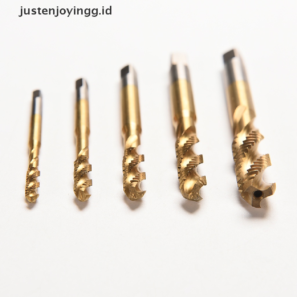 Kit Sekrup Ulir Metrik Spiral Metrik Bahan Baja Kecepatan Tinggi Model M3 M4 M5 M6 M8