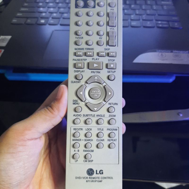 REMOTE REMOT DVD VCR LG 6711R1P104F ORIGINAL ASLI