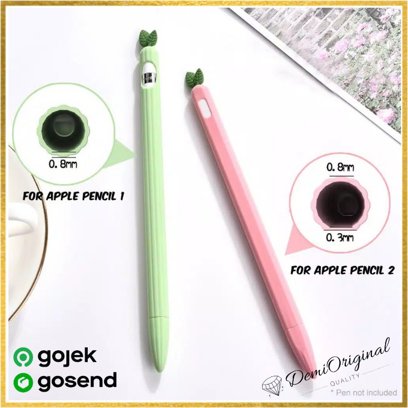 Apple Pencil Cute Carrot Silicone Case Gen 1 / 2 Full 360 Protective