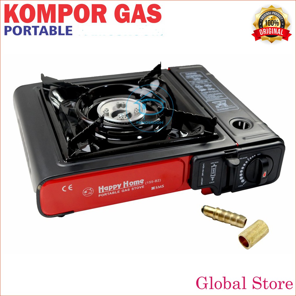 Happy HOME 155 Portable Gas Stove Kompor Portable Camping 2 Fungsi