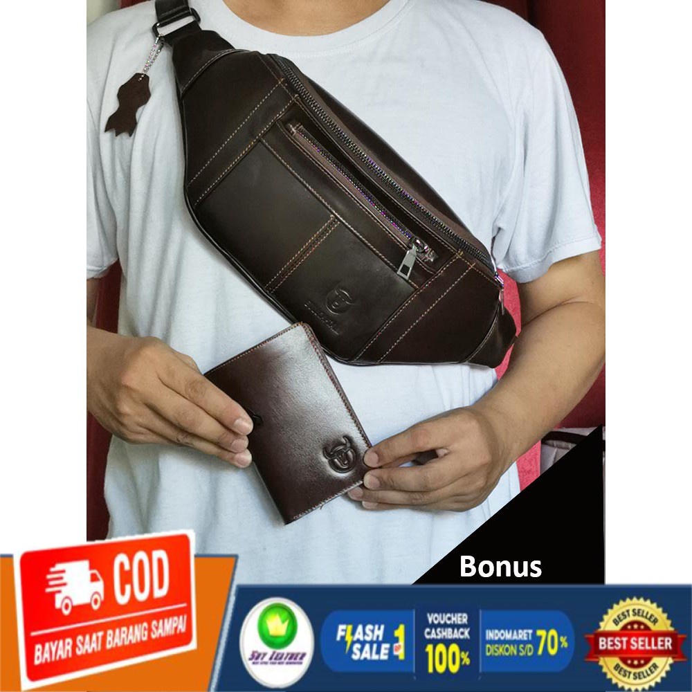 SBY Leather Tas selempang asli Garut Kulit Bulls leather 100% Original