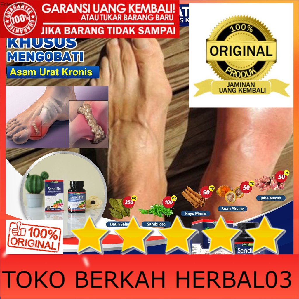 100% ASLI Obat Asam Urat, Nyeri Sendi, Sendi Bengkak Kaku Kemerahan Herbal SendiFit Acep Herbal Orig