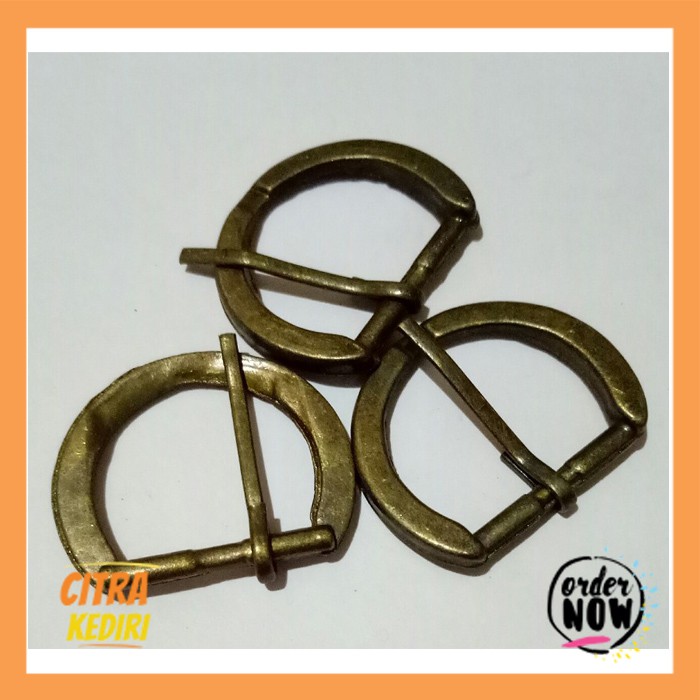 Ring Kepala Gesper Coklat bakar 2 cm - Gesper Rol