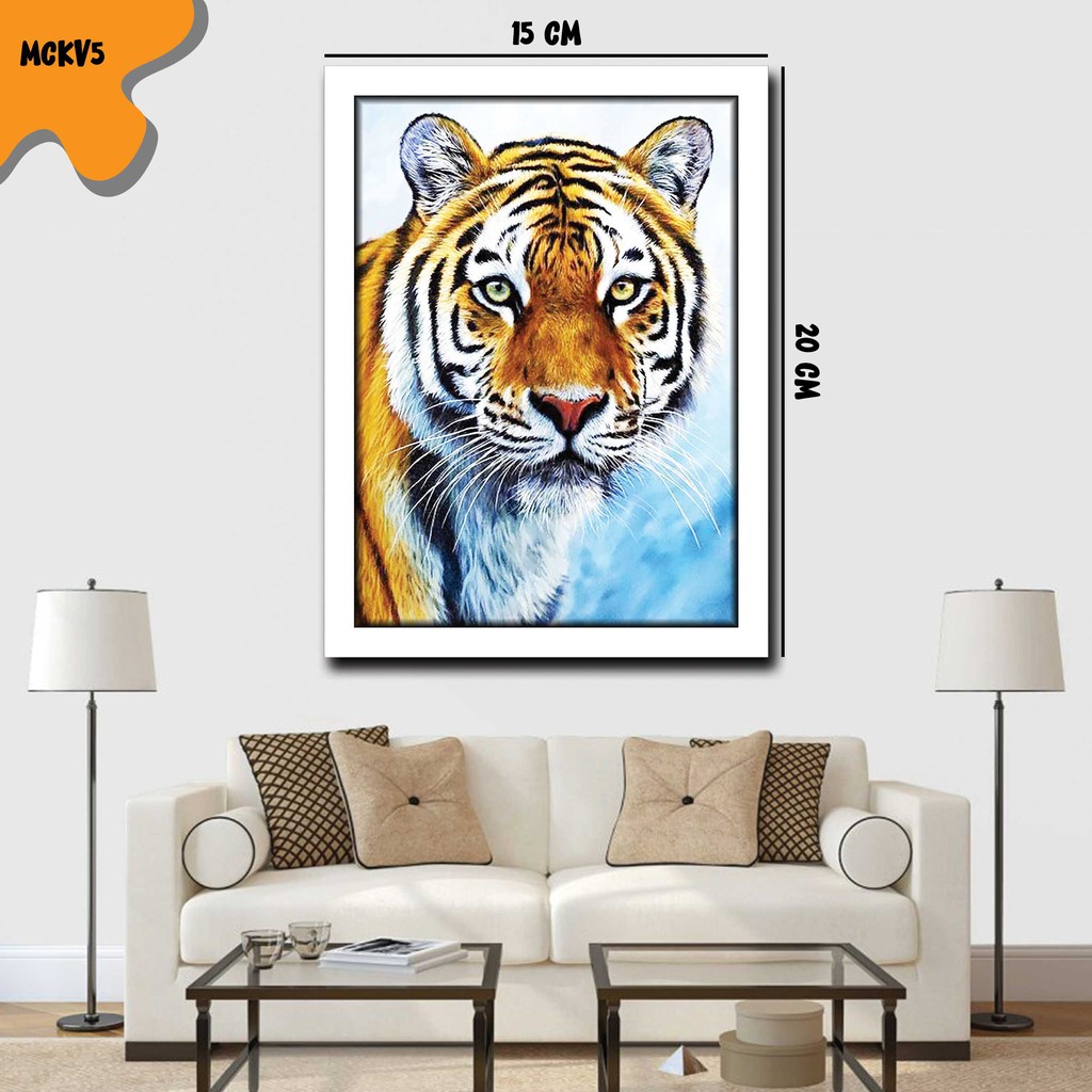 Pajangan Hiasan Dinding Lukisan Macan Harimau Dekorasi Rumah Wall Decor  Poster Aesthetic