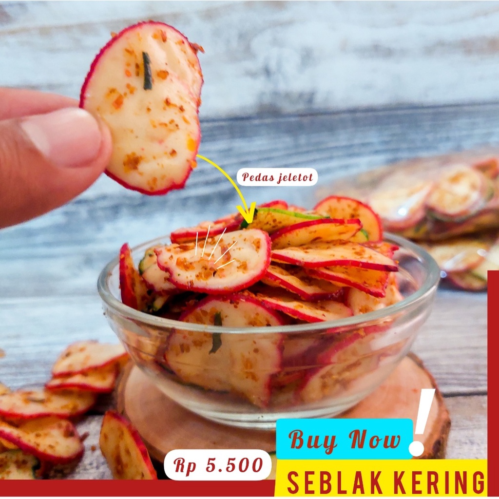 

[ 100gram PALING MURAH ] SEBLAK KERING ISI BANTET / MAKANAN RINGAN SNACK