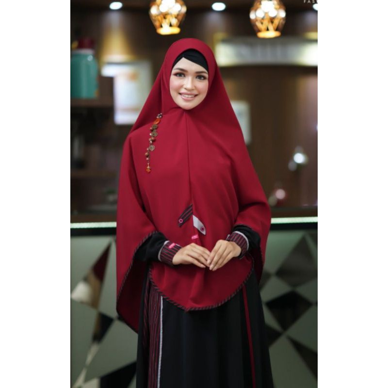 GAMIS AULIA SULTAN 5 MAROON BLACK