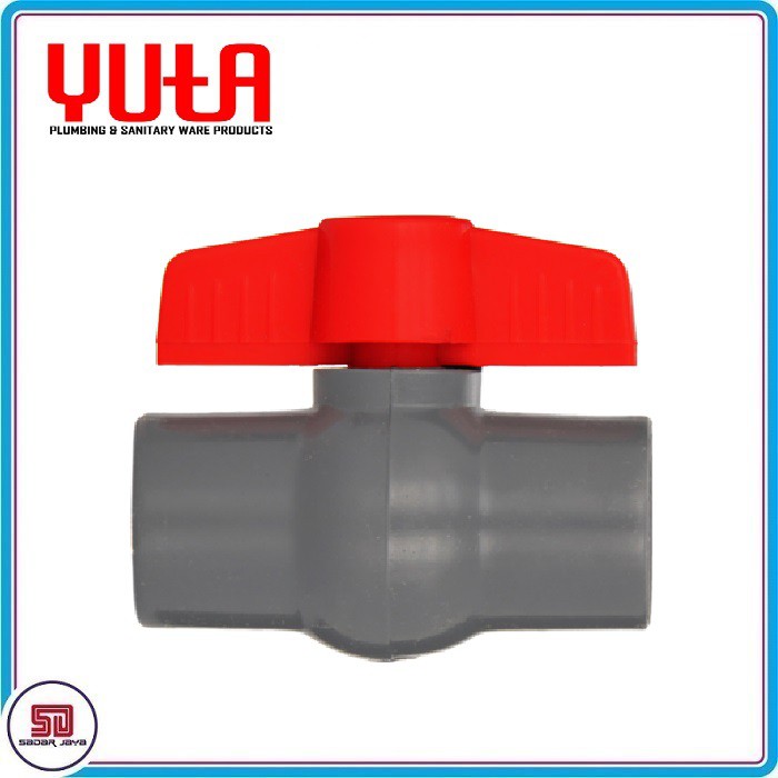 Yuta BVOP Stop Kran Polos Plastik Keran PVC Ball Valve 1/2&quot; 3/4&quot;