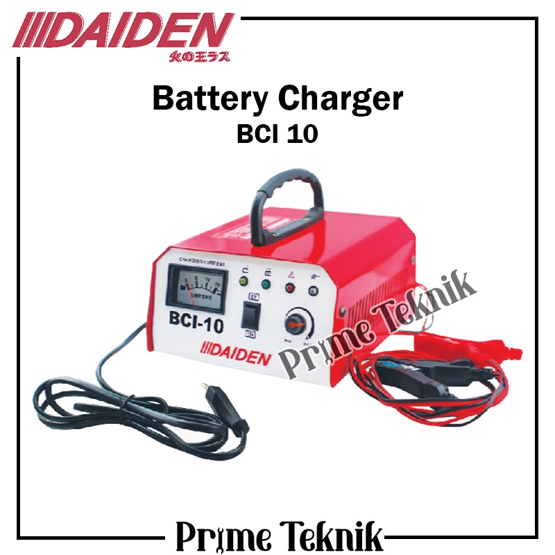 Battery Charger BCI 10 Daiden Accu Charger Cas Aki Mobil Motor BCI10