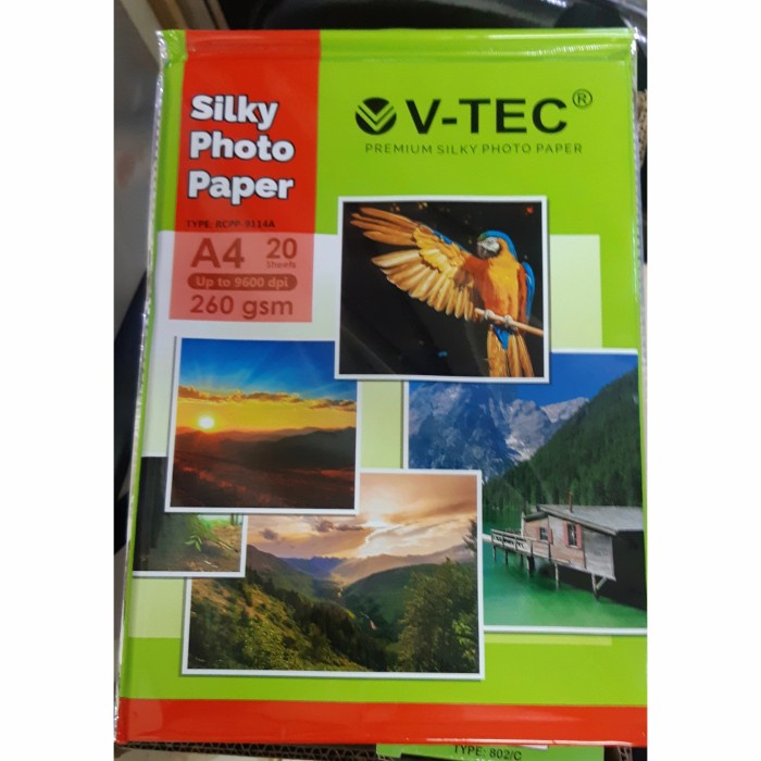 

(DISKON TERMURAH) kertas Foto/ Premium Silky Photo Paper/ kertas Silky A4 - 260gsm V-Tec