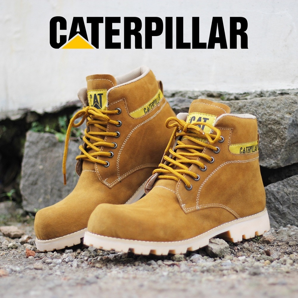 CAT ORION KULIT SUEDE SEPATU BOOTS PRIA SAFETY TRACKING