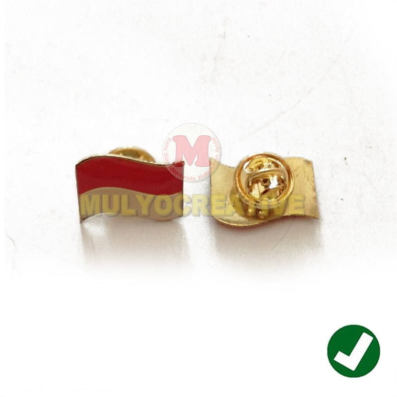 Pin Bendera Merah Putih Ukuran 2 Cm - Lencana Paskibra Custom