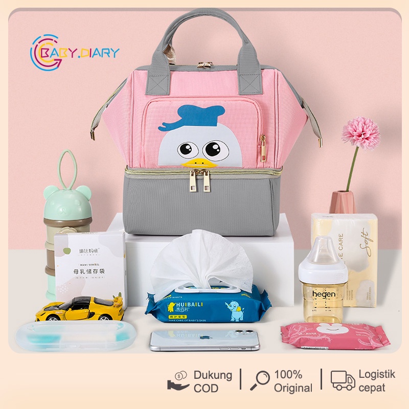 [COD] 2 in 1 Multifungsi Fashion Cooler Bag Asi/Diaper Bag/Tas Asi Cooler Bag Dan Tas Bayi/Bottle Co