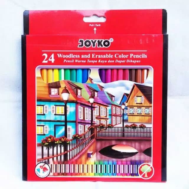 Joyko Pensil Warna 24 Color CP-115 | Joyko Pensil Warna Bisa Dihapus