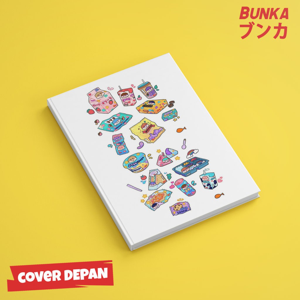 

Notebook Cute Food Doodle C Hardcover A5 Buku Tulis Catatan Note Agenda Planner Jurnal