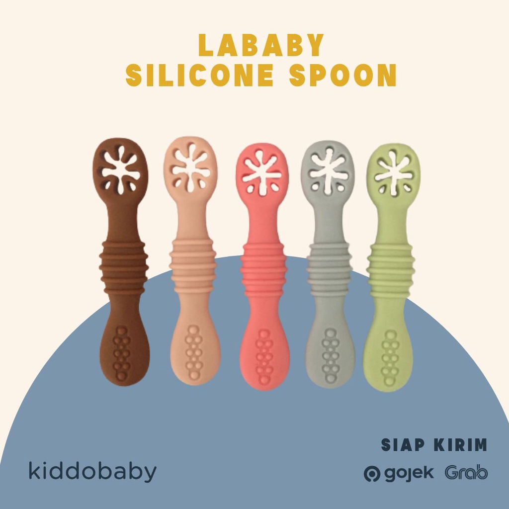 Lababy Silicone Spoon | Sendok Makan Bayi Silikon