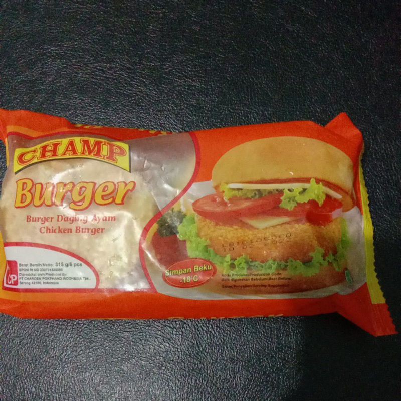 

Champ Burger daging ayam 315gr