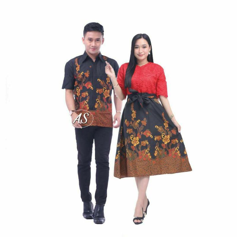 GROSIR COUPLE DRESS BROKAT BATIK COUPLE