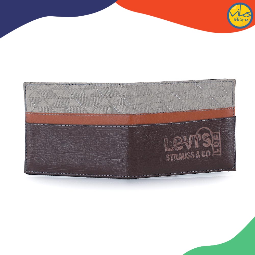 Dompet Lipat Pria Cowok Cowo Laki Laki Distro Pria Bahan Kulit Sintesis Dompet Pria Levis