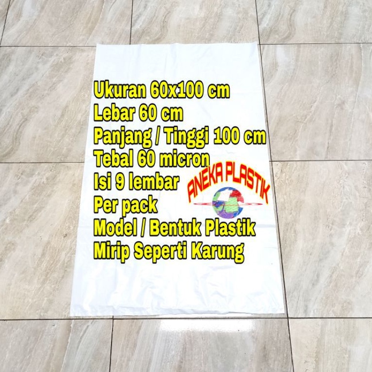 KANTONG PLASTIK SAMPAH PUTIH SUSU PLASTIK PUTIH SUSU UKURAN 60 X 100 CM