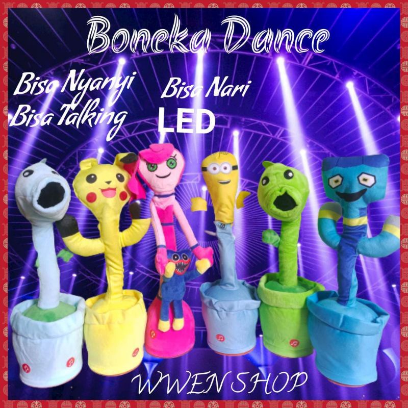 Boneka Dance Playtime Stuffed Toys Custom Dancing Speaking Cactus Interactive Dance Plush Toy Dolls Gift