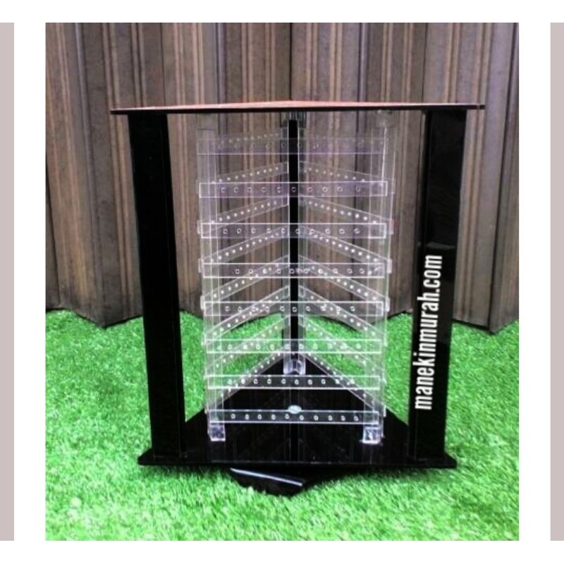 Acrylic Akrilik Anting Putar Tebal 2mm Model Minimalis - Display Aksesoris