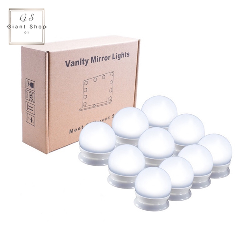 Vanity Led Mirror Lights Kit Dimmable 10 Bulbs Lighting Diy Fixture Strip For Makeup Dressing Table Shopee Indonesia