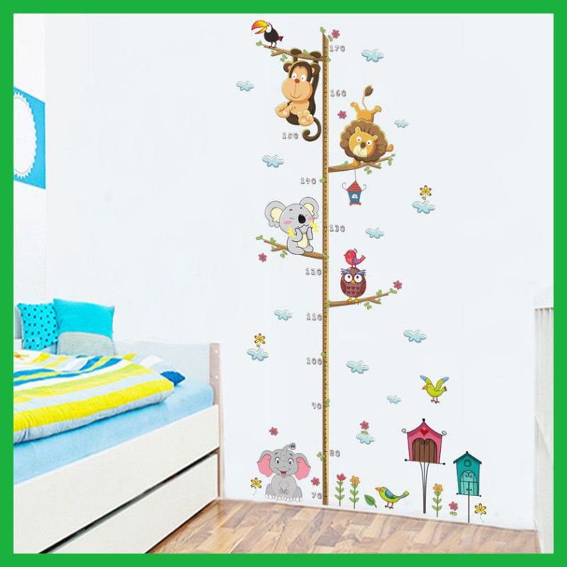 (MAINANKYU) Stiker Dinding Pengukur Tinggi Badan Anak Lucu Wall Sticker Room Dekorasi Interior Wallpaper