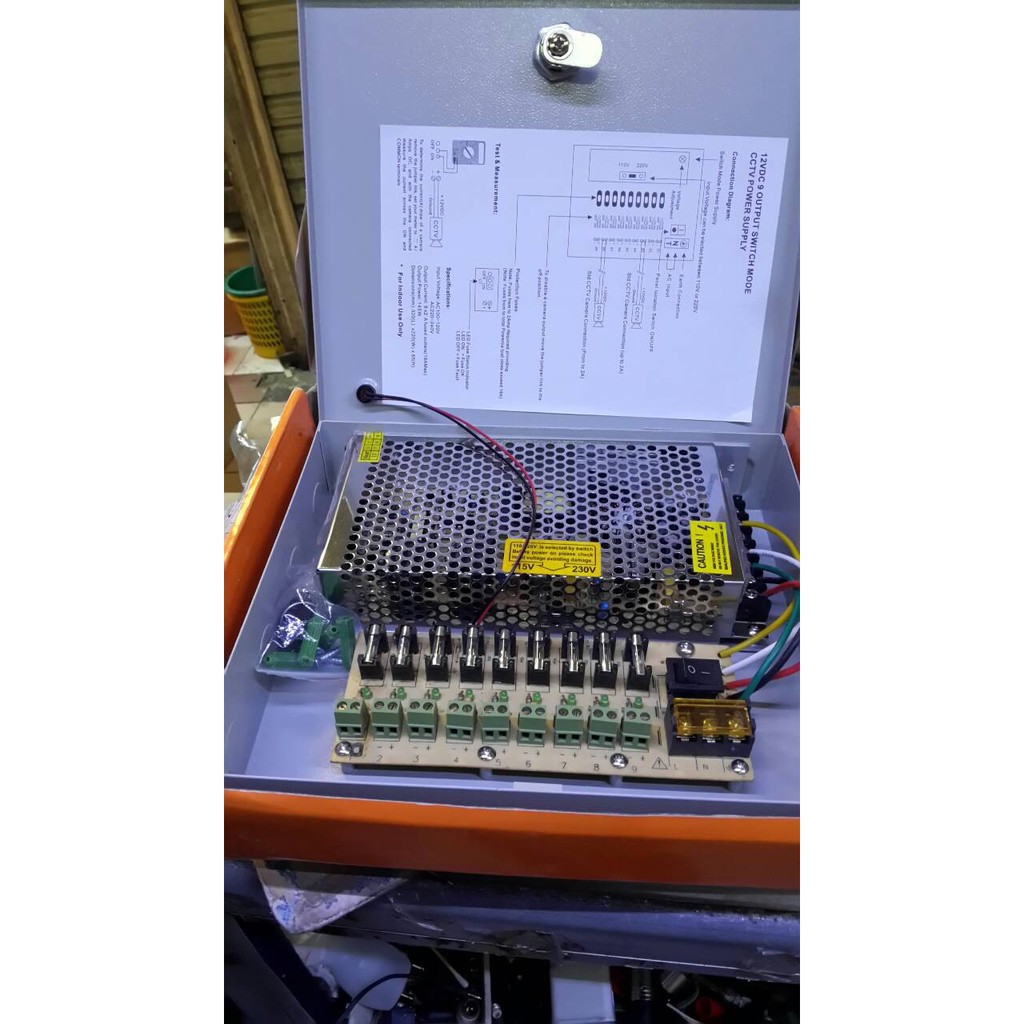 Power Supply Distribution Box 12V 10A (UNTUK CCTV)