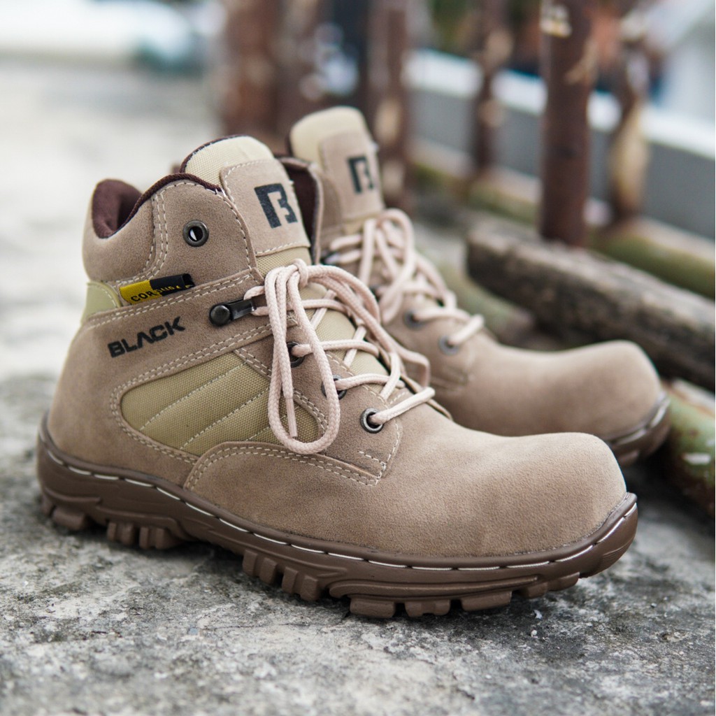 SEPATU BOOTS UJUNG BESI PRIA BLACK FORCE CHEAP PENDEK SEPATU GUNUNG TACTICAL TRACKING MURAH - COD