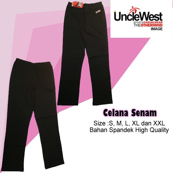 Celana Senam Hitam Carok Olah Raga Uncle West Unclewest Training Persit Zumba Army